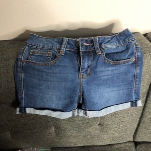 Midi jean shorts dark wash never worn